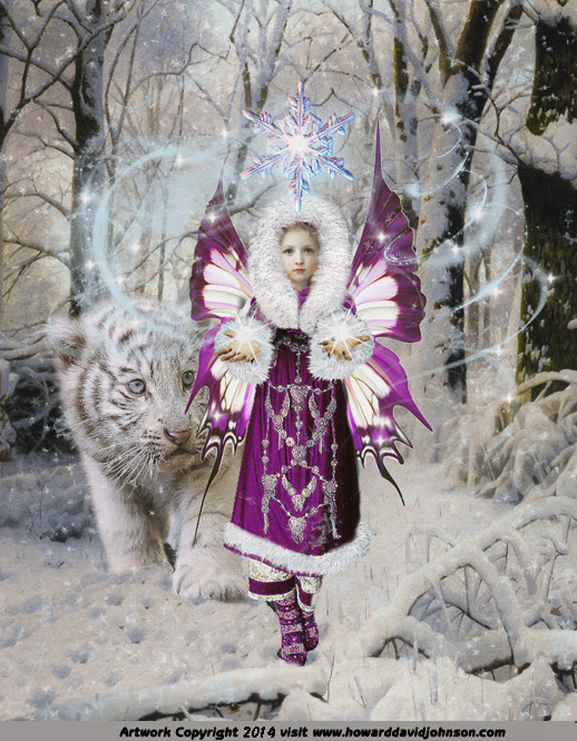 snow fairy winter fairy art painting